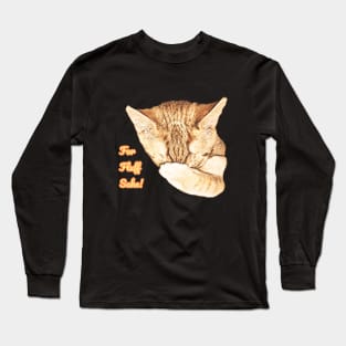 Funny Face Palming Kitty Cat - For Fluff Sake! (FFS) Long Sleeve T-Shirt